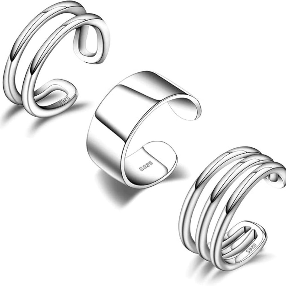 925 Sterling Silver Ear Cuff Earrings Non-Piercing Fake Helix Cartilage